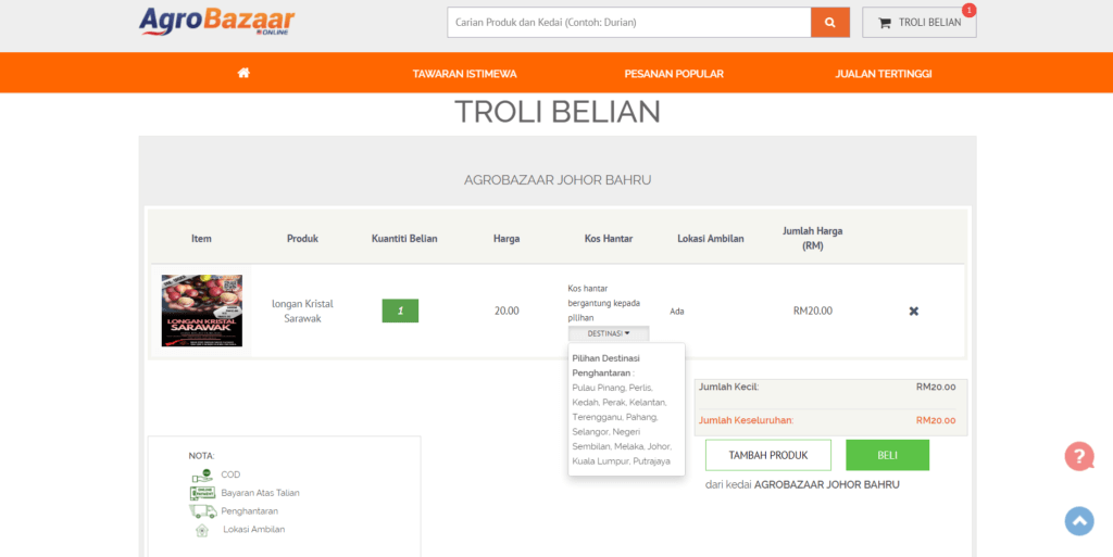 Terkenal Dengan Tiga Rasa, Jom Ketahui Cara Beli Buah Kristal Sarawak Di Atas Talian