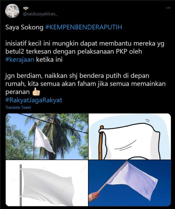 Ini Perkara Yang Anda Mesti Tahu Tentang #KempenBenderaPutih