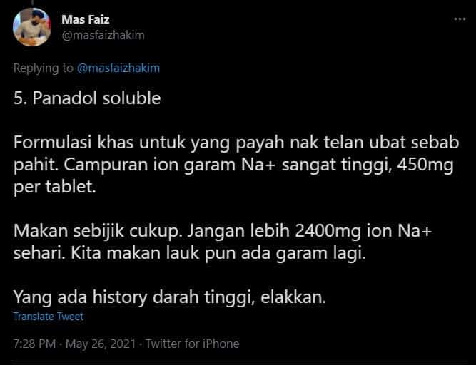 Ini 6 Jenis Panadol Dengan Fungsi Berbeza, Pesakit Darah Tinggi Dilarang Makan No. 1