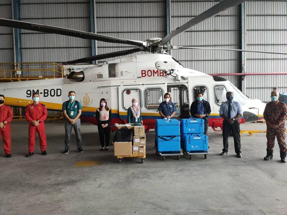 Sasaran Vaksinasi 80 Peratus, Pasukan Vaksinasi Bergerak Di Sarawak Guna Helikopter
