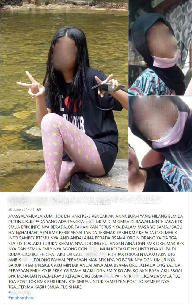 Remaja Perempuan 14 Tahun Hilang Ditemui, Kini Disiasat Sebagai Kes Rogol