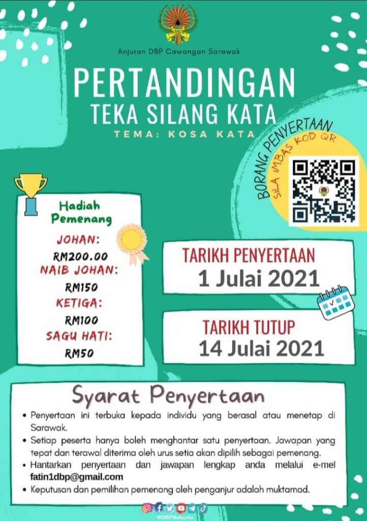 Hebat Ke Tak? Uji Pengetahuan Bahasa Malaysia Anda Dengan Menyertai Pertandingan Teka Silang Kata Ini