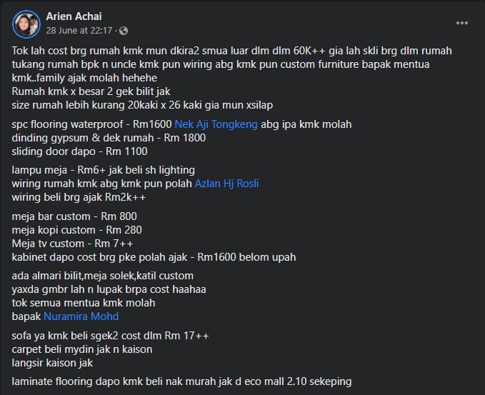 Netizen Kagum Lihat Rumah Lelaki Di Kuching Ini, Luar Rumah Kampung Tapi Dalam Macam Kondo Mewah!