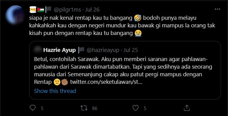 Netizen Ingin Pahlawan Sarawak Diangkat Tetapi Lelaki Ini Pula Tiba-Tiba Hina Rentap Dan Sarawak