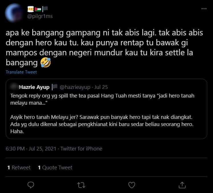Netizen Ingin Pahlawan Sarawak Diangkat Tetapi Lelaki Ini Pula Tiba-Tiba Hina Rentap Dan Sarawak