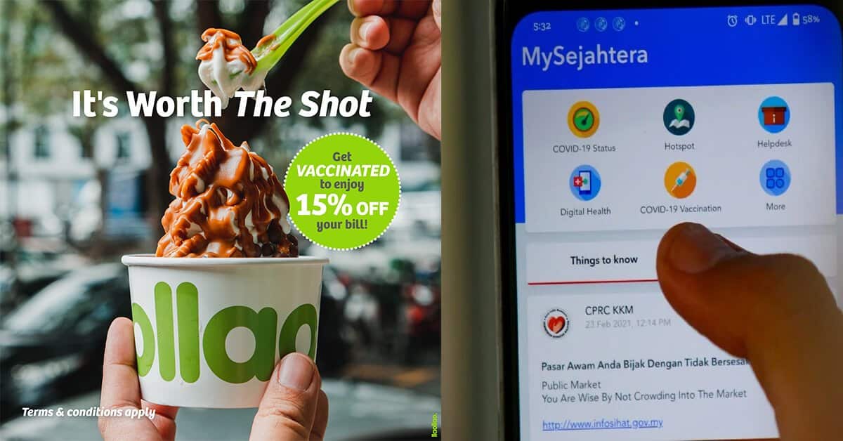 Sudahkah Anda Selesai Dengan Vaksin COVID-19 Anda? Dapatkan Diskaun 15% Untuk Item llaollao
