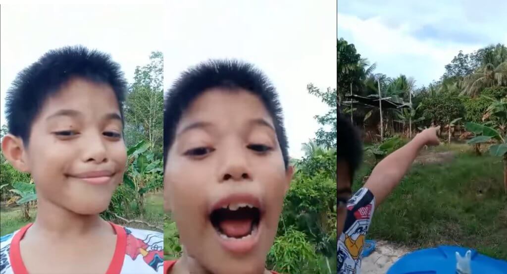 [VIDEO] - 'Aku Sik Cayak Kebun Tok Nang Kacak Viewnya', Video Budak Ini Buat Netizen Terhibur