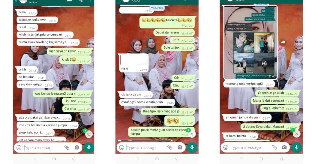 6 Tahun Bercinta Di Alam Maya, Rupanya Kena Scam Dengan Gambar Bini Orang