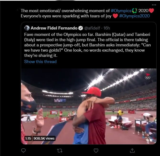 Catat Rekod Seri, Keputusan Atlet Qatar Dan Itali Yang Sudi Kongsi Pingat Emas Ini Menyentuh Hati Dunia