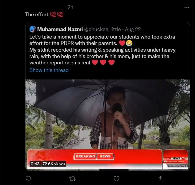 [VIDEO] Sanggup Buat Liputan Cuaca Dalam Hujan, Usaha PDPR Budak Lelaki Di Lawas Ini Terima Pujian Netizen