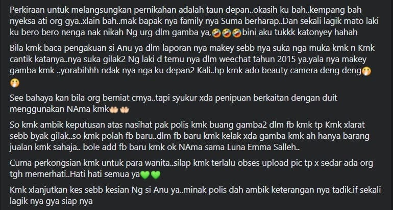 6 Tahun Bercinta Di Alam Maya, Rupanya Kena Scam Dengan Gambar Bini Orang