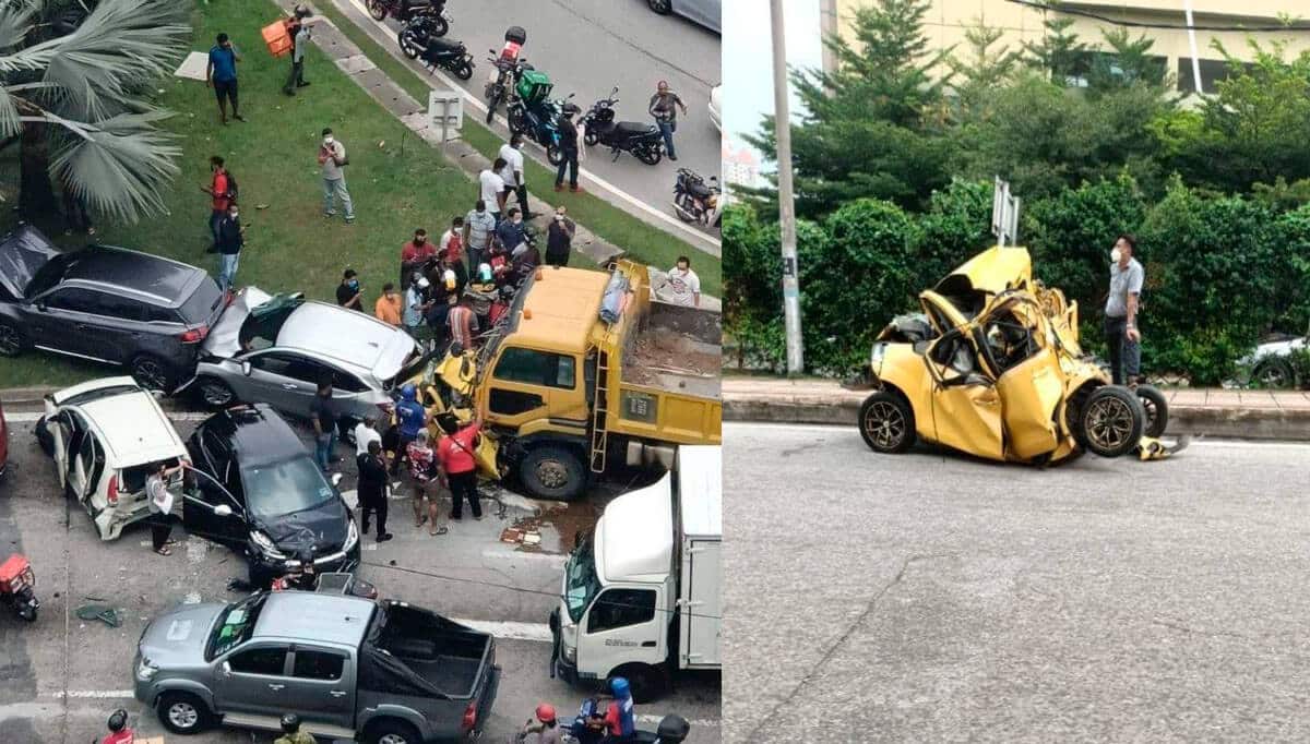 Mangsa Terselamat Dari Nahas Myvi Remuk Dilanggar Lori, Pemandu Rupanya Positif Dadah