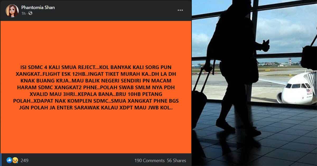 4 Kali Permohonan Balik Ke Sarawak Ditolak, Netizen Luah Kekecewaan