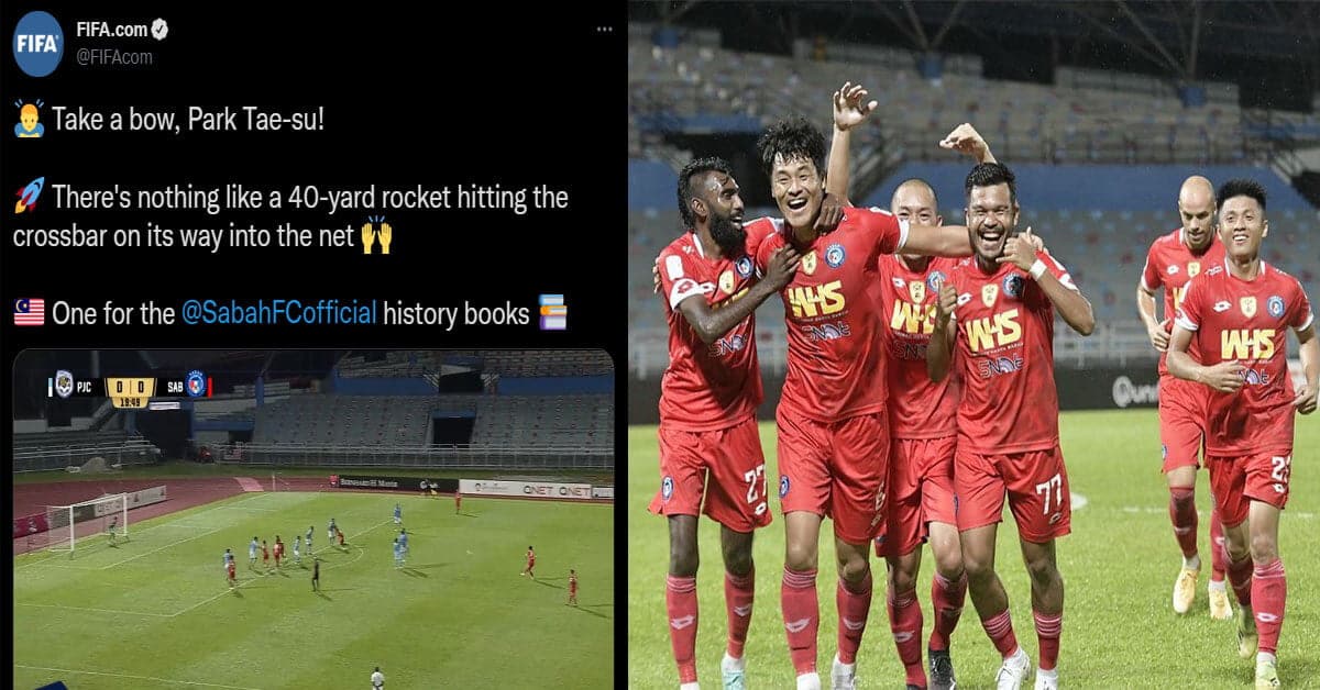 Jaringan Sepakan Roket Menarik Perhatian Dunia Bola Sepak, Pemain Sabah FC Ini Dipuji FIFA