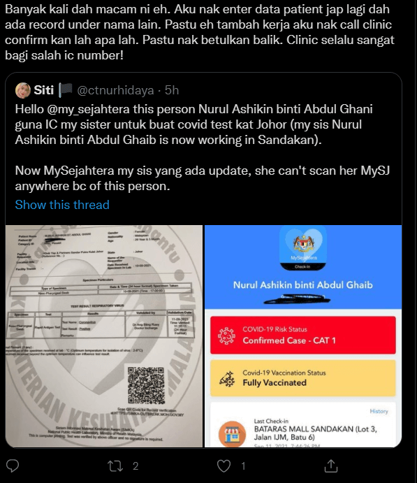 image 40 Tak Pernah Swab Pun! Wanita Ini Musykil Mengapa Status MySejahtera Kakaknya Tertera Positif COVID
