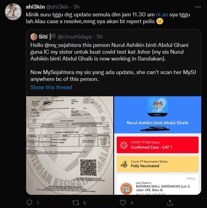 image 44 Tak Pernah Swab Pun! Wanita Ini Musykil Mengapa Status MySejahtera Kakaknya Tertera Positif COVID
