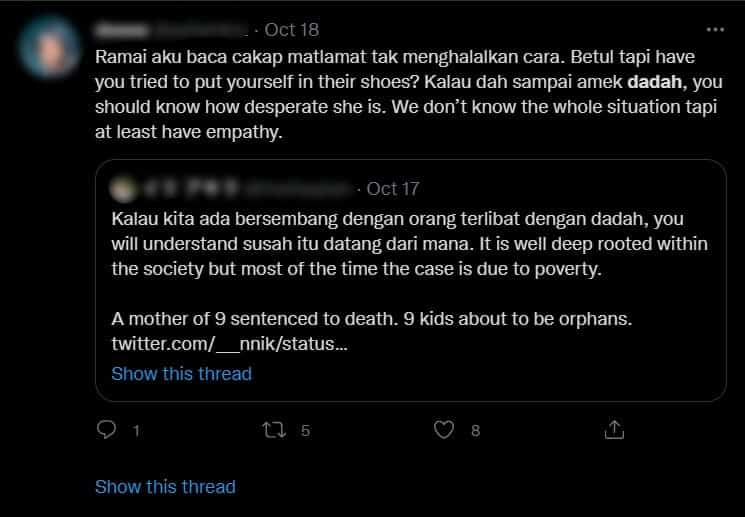 Ibu Tunggal Anak 9 Meronta Dijatuhi Hukuman Gantung Di Tawau, Reaksi Netizen Bercampur Baur