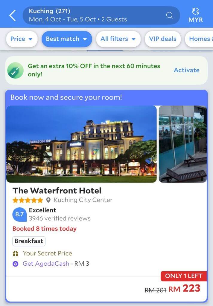 Murahnya! Ini Cara Untuk Orang Sarawak Dapatkan Diskaun 50% Penginapan Hotel Di Seluruh Negeri Ini