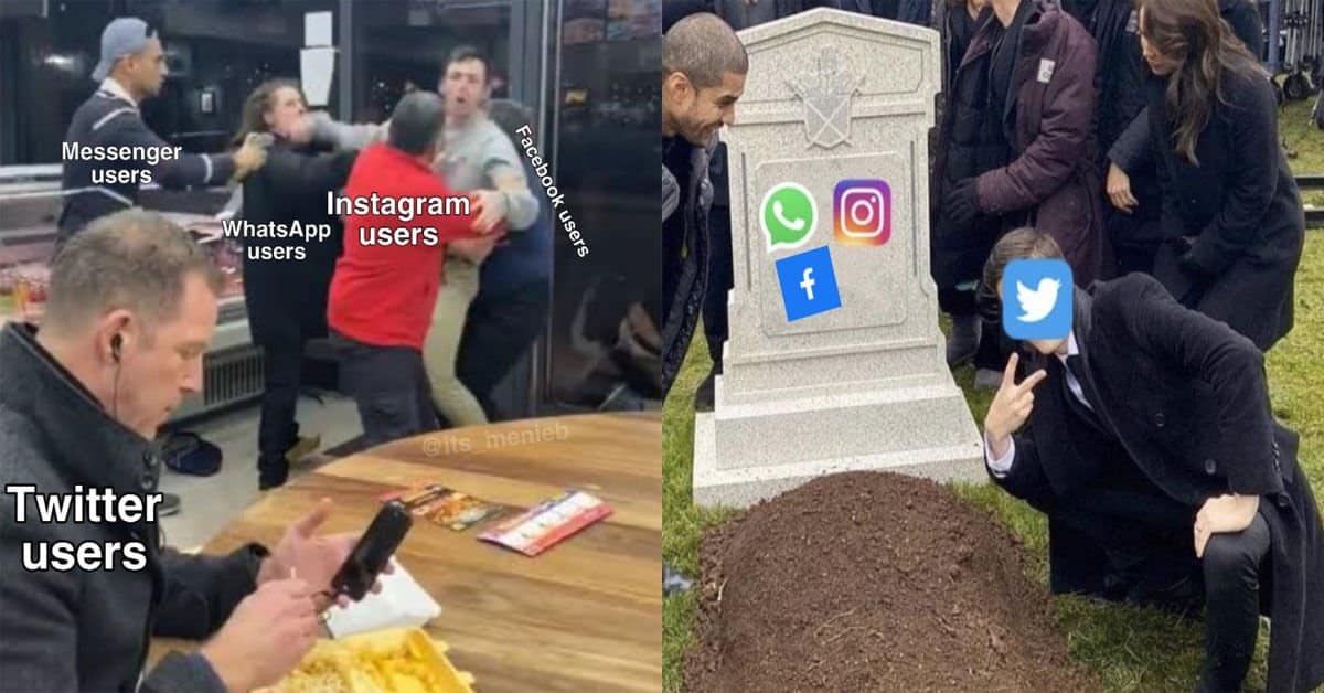 Twitter Dibanjiri Meme Lucu Sindir Gangguan 6 Jam Yang Dialami Oleh Facebook, IG Dan WhatsApp