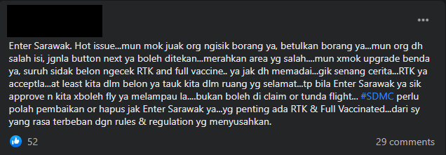 Netizen Persoal Sistem enterSarawak Yang 'Rutit', Bermasalah Dan Kesukaran Yang Tidak Berkesudahan