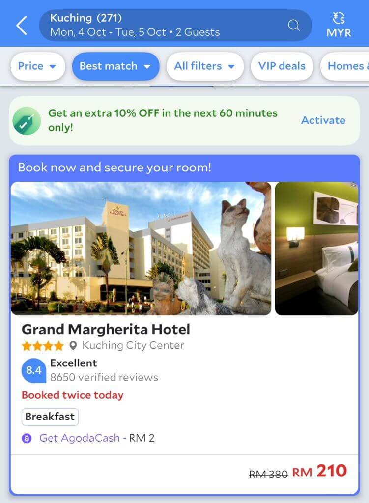 Murahnya! Ini Cara Untuk Orang Sarawak Dapatkan Diskaun 50% Penginapan Hotel Di Seluruh Negeri Ini