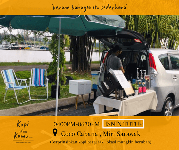 Bisnes 'Ngopi' Belakang Kereta, Konsep Kedai Bergerak "Kopi Dan Kamu" Jadi Tarikan Baru Di Coco Cabana Miri