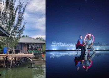 "Punyalah Cantik!" - Tangkap Gambar Sky Mirror Waktu Malam Yang Menakjubkan Di Resort Lahad Datu Ini