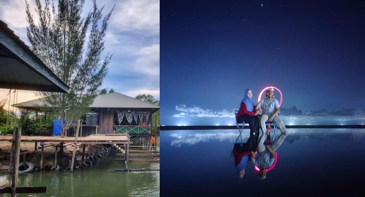 "Punyalah Cantik!" - Tangkap Gambar Sky Mirror Waktu Malam Yang Menakjubkan Di Resort Lahad Datu Ini