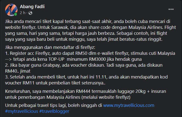 Traveller Ini Kongsi Trik Beli Tiket Saat Akhir, Siap Boleh Jimat Ratusan Ringgit!