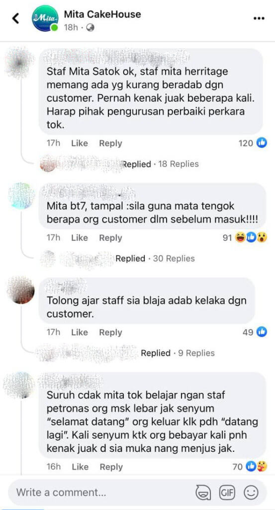 Pekerja Tulis Notis Tak Profesional Di Depan Kedai, Mita Cake House Keluar Kenyataan Mohon Maaf