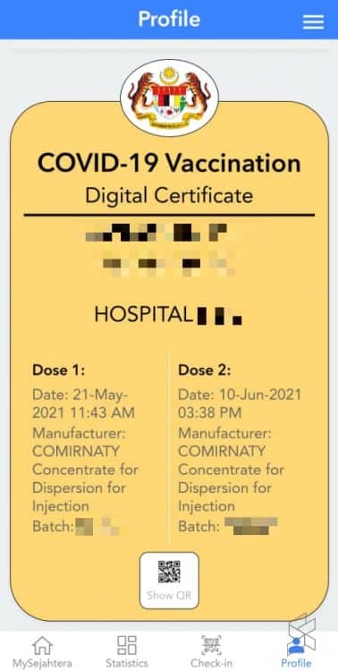 210621 mysejahtera vaccine digital cert 378x750 1 Hanya Untuk Keluarga Terdekat Sahaja, Rumah Terbuka Dibenarkan Untuk Sehari