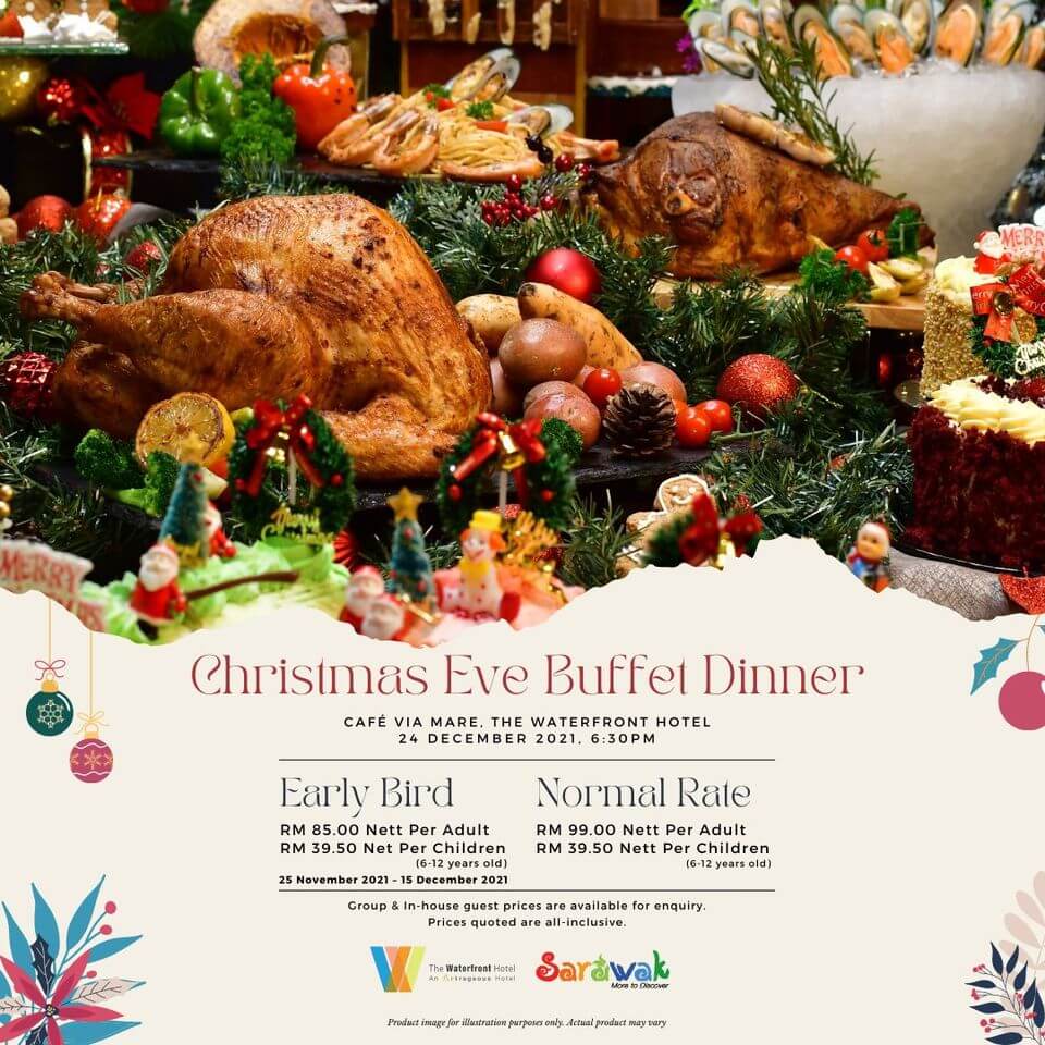 Sambut Krismas Bersama Keluarga, Ini 4 Hotel Menyediakan Buffet Bawah RM100 Seorang Di Kuching