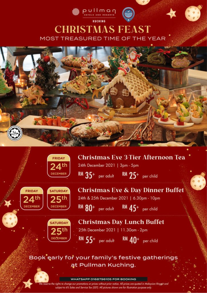 Sambut Krismas Bersama Keluarga, Ini 4 Hotel Menyediakan Buffet Bawah RM100 Seorang Di Kuching