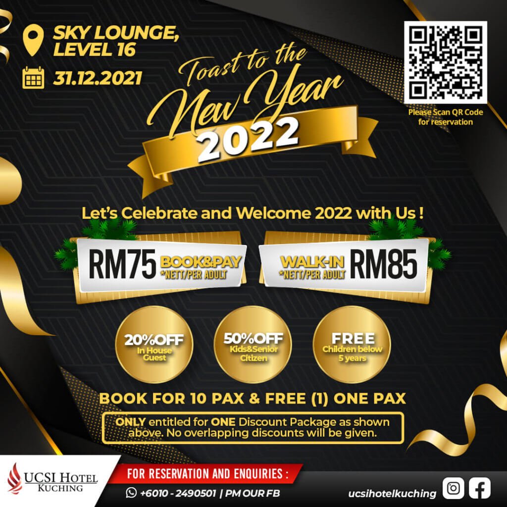 Harga Buffet Serendah RM68, Ini 5 Senarai Hotel Kuching Yang Menawarkan Harga Terendah Sempena Tahun Baru