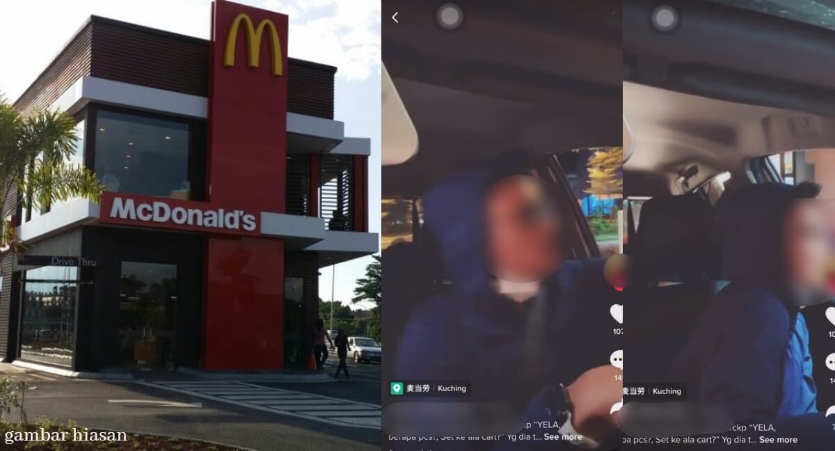 "Pekak Ke Apa Kau Ni?", Netizen Bengang Dengan Lelaki Ini Bersikap Kurang Ajar Terhadap Pekerja McDonald's Di Kuching
