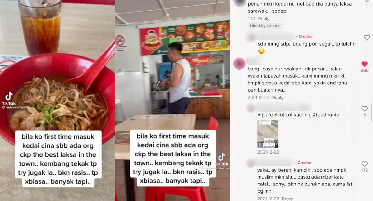 "Bukan Rasis Tapi ...," - Video Lelaki Rasa 'Kembang Tekak' Makan Laksa Sarawak Di Kedai Cina Buat Netizen Geram