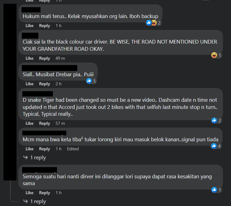 Kereta Rempuh 2 Motorsikal Sehingga Penunggang Melayang, Sempat Dirakam Dashcam Netizen Di Kuching