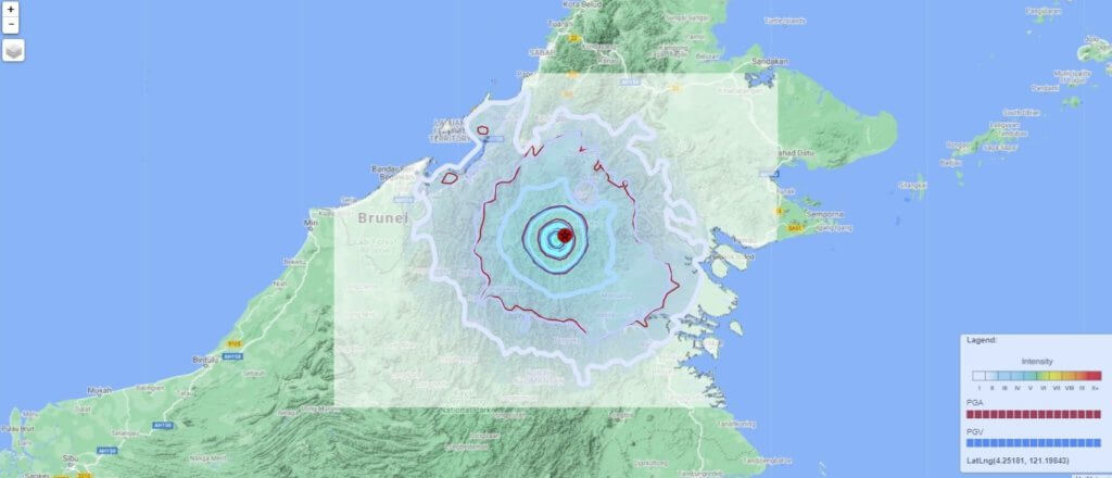 metmalaysia earthquake Gempa Bumi Berukuran 3.0 Magnitud Melanda Kalimantan Utara, Gegaran Dirasai Di Limbang Dan Lawas