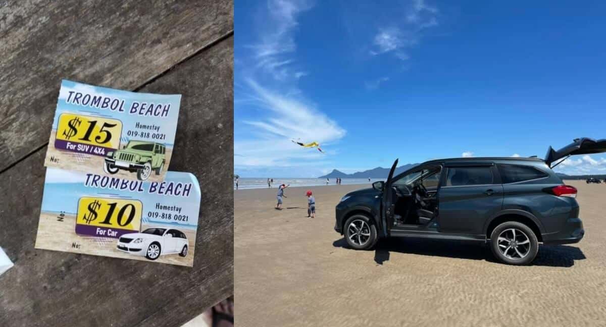 Bayaran Masuk RM10 Per Kereta, Pantai Trombol Kini Dibuka Kembali Untuk Orang Ramai