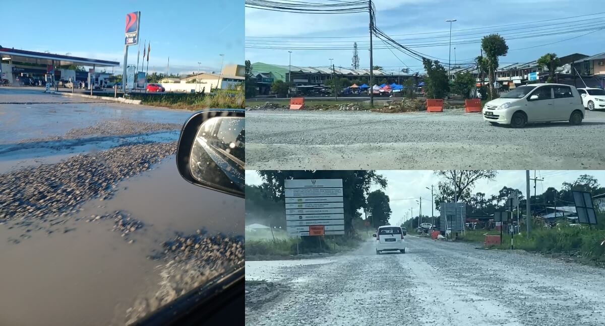 Masih Belum Ada Tindakan Dari Pihak Bertanggungjawab, Jalan Asajaya Ke Samarahan Makin Teruk