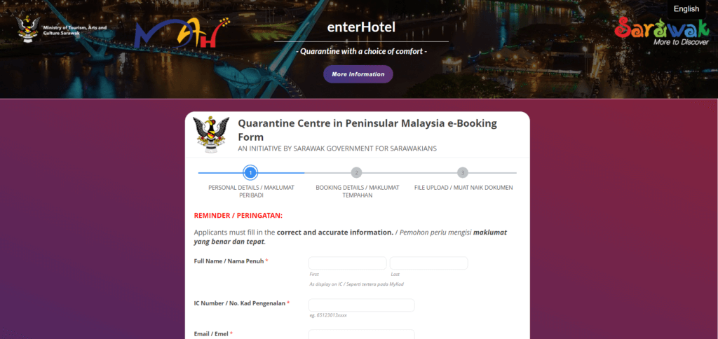 Ini Panduan Tempah Hotel Kuarantin Di KL Secara Percuma, Khas Untuk Rakyat Sarawak Pulang Dari Oversea 7 Ini Panduan Tempah Hotel Kuarantin Di KL Secara Percuma, Khas Untuk Rakyat Sarawak Pulang Dari Oversea
