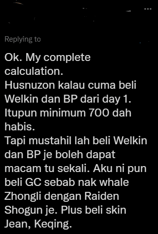 Lelaki Ini Selamba Minta Sumbangan Untuk Yuran Semester, Sekali Kantoi Miliki Banyak Item Bangsawan Genshin Impact 15 image 6 Lelaki Ini Selamba Minta Sumbangan Untuk Yuran Semester, Sekali Kantoi Miliki Banyak Item Bangsawan Genshin Impact
