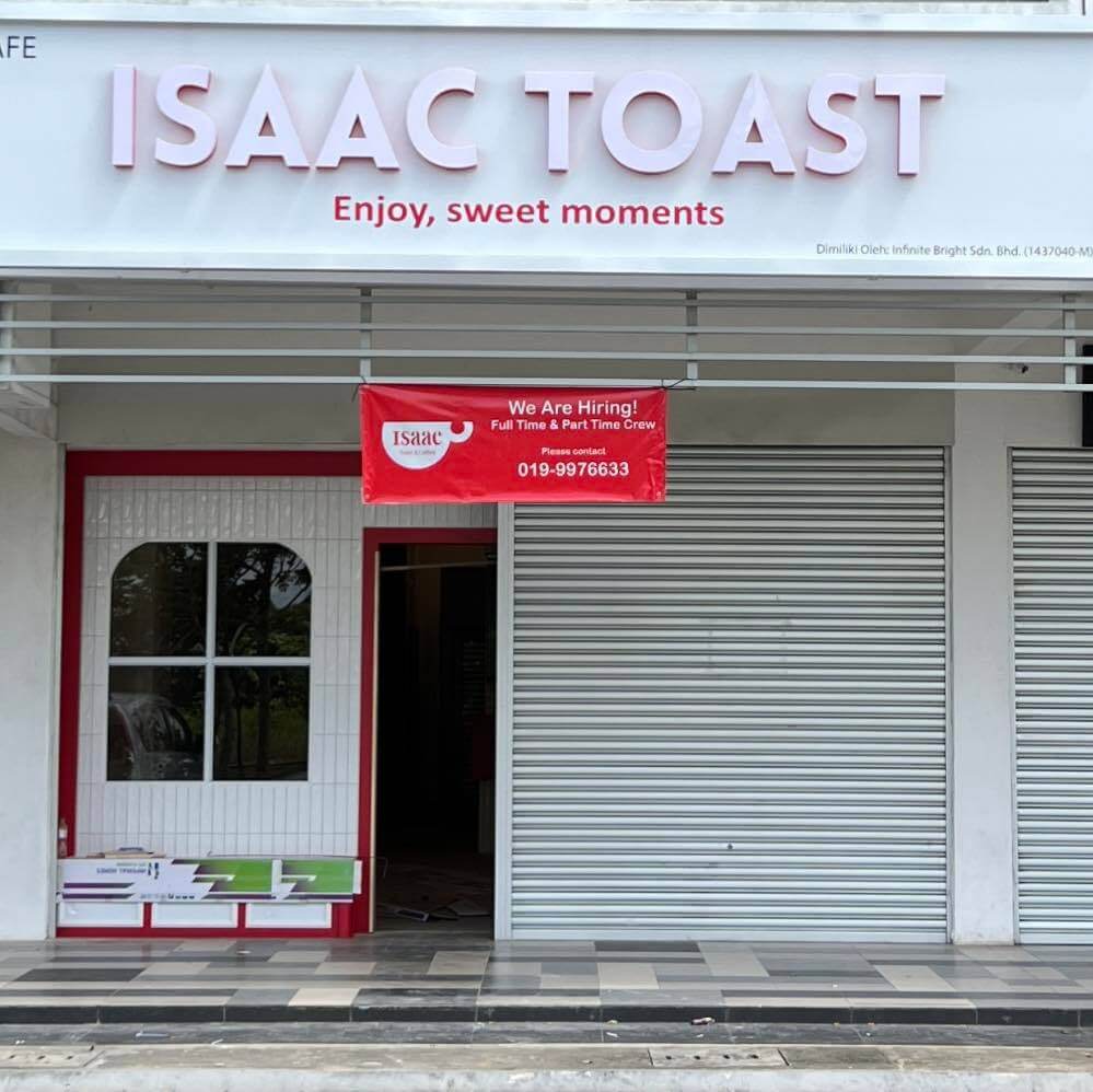Roti Sandwich Bakar Yang Enak, Isaac Toast & Coffee Bakal Dibuka Kepada Pengunjung Ahad Ini