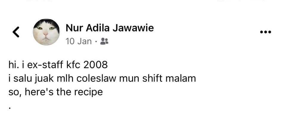 Rindu Makan Coleslaw KFC? Wanita Ini Berkongsi Resipi Cara Membuat Coleslaw Sendiri 8 275852499 7739859046056365 377200750419572709 n Rindu Makan Coleslaw KFC? Wanita Ini Berkongsi Resipi Cara Membuat Coleslaw Sendiri