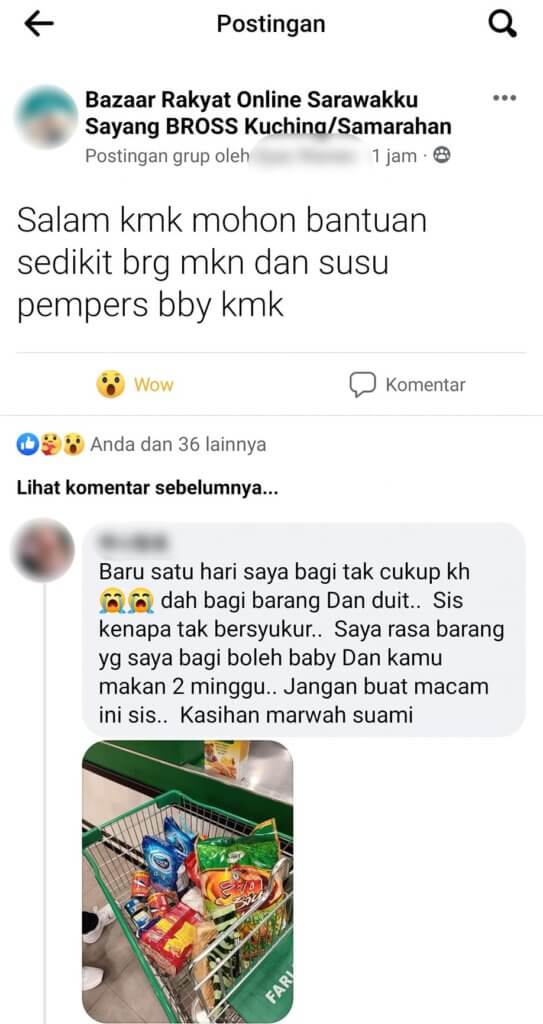 Mengambil Kesempatan, Pasangan Dari Kuching Ini Dikecam Netizen Kerana Asyik Meminta Bantuan 7 Mengambil Kesempatan, Pasangan Dari Kuching Ini Dikecam Netizen Kerana Asyik Meminta Bantuan