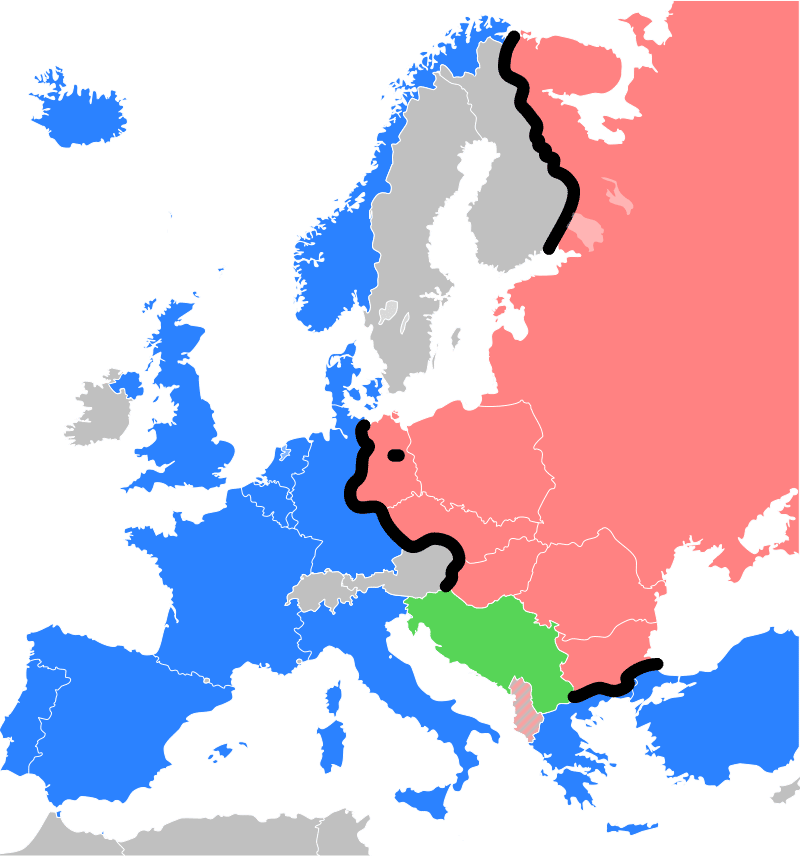 Iron Curtain map.svg Pertempuran Semakin Sengit, Ketahui Mengapa Rusia Menyerang Negara Ukraine
