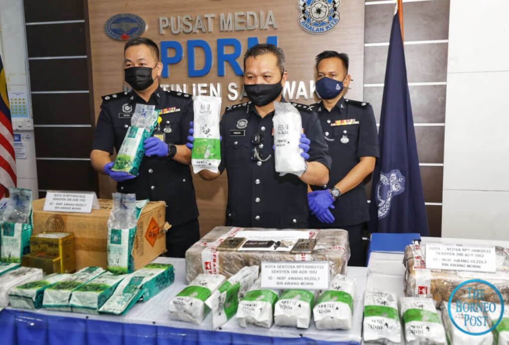 Seorang Penganggur Di Kuching Dicekup Miliki Dadah Bernilai Lebih Dari RM 1 Juta