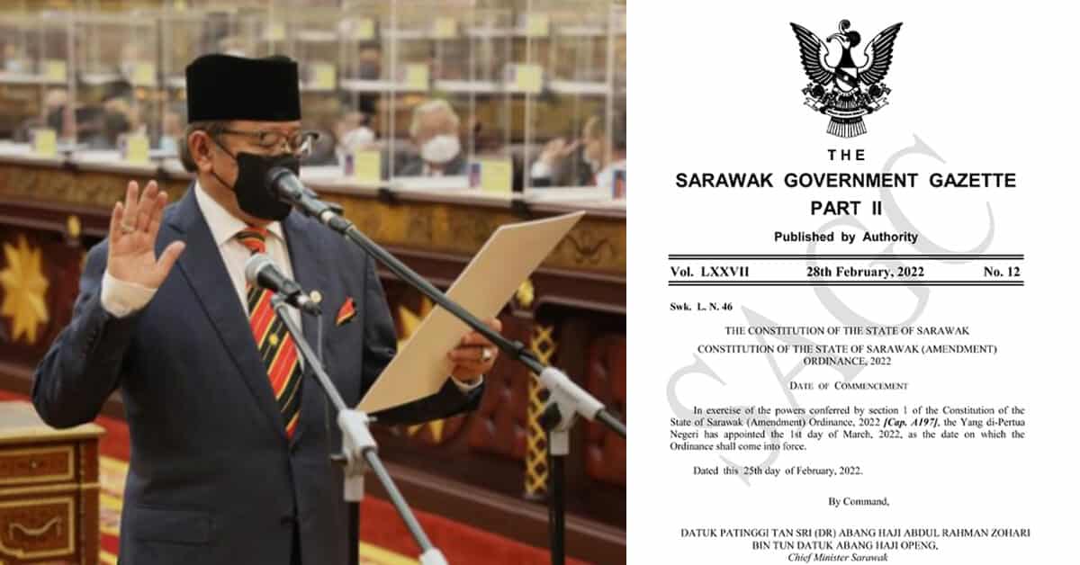 Ketua Menteri Di Sarawak Sah Bertukar Gelaran Sebagai Premier Berkuatkuasa Hari Ini 'Ketua Menteri' Di Sarawak Sah Bertukar Gelaran Sebagai 'Premier' Berkuatkuasa Hari Ini