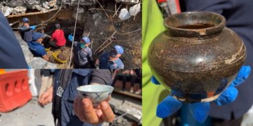 Tembikar Dalam Keadaan Sempurna, Lagi Artifak Dijumpai Di Pekarangan Balai Polis Sentral Kuching