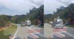 Nyaris Terlanggar Head-On, Wanita Di Kapit Ini Berang Kereta Cuba Memotong Dari Bukit